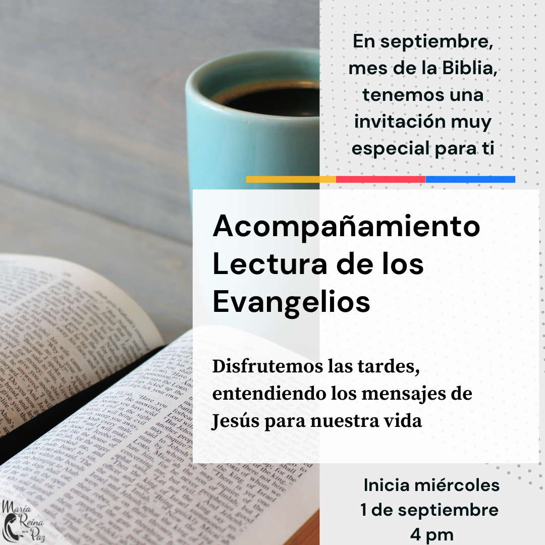 Acompañamiento Lectura de los Evangelios. Biblia con un café para alistarse a aprender más de la Biblia