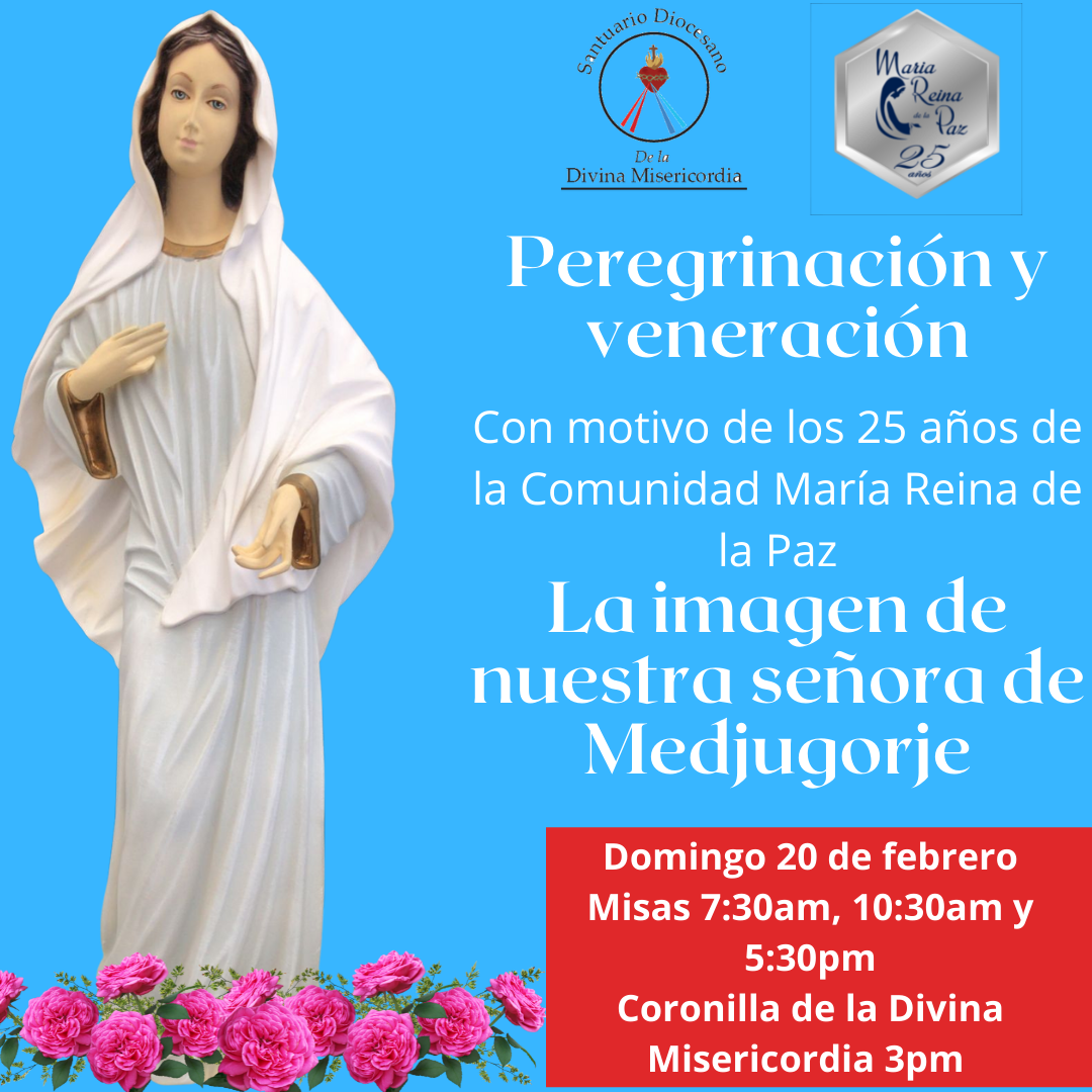 Peregrinación y veneración de la Virgen en Santuario de la Divina Misericordia